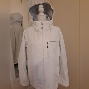 Columbia Ski Jacket White Size XL EUC Shell Only